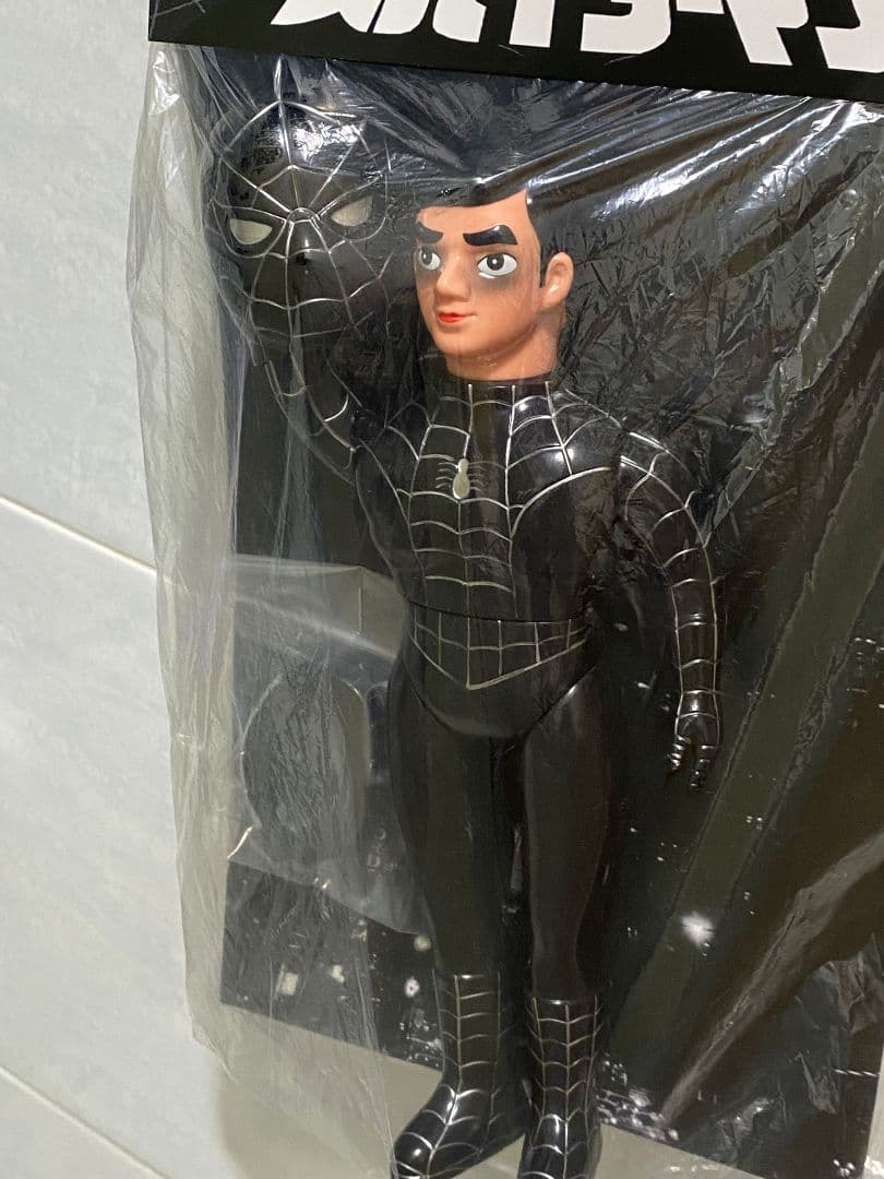 在庫最後 1978 スパイダーマン SPIDERMAN 面取れ 25㎝ ブラック