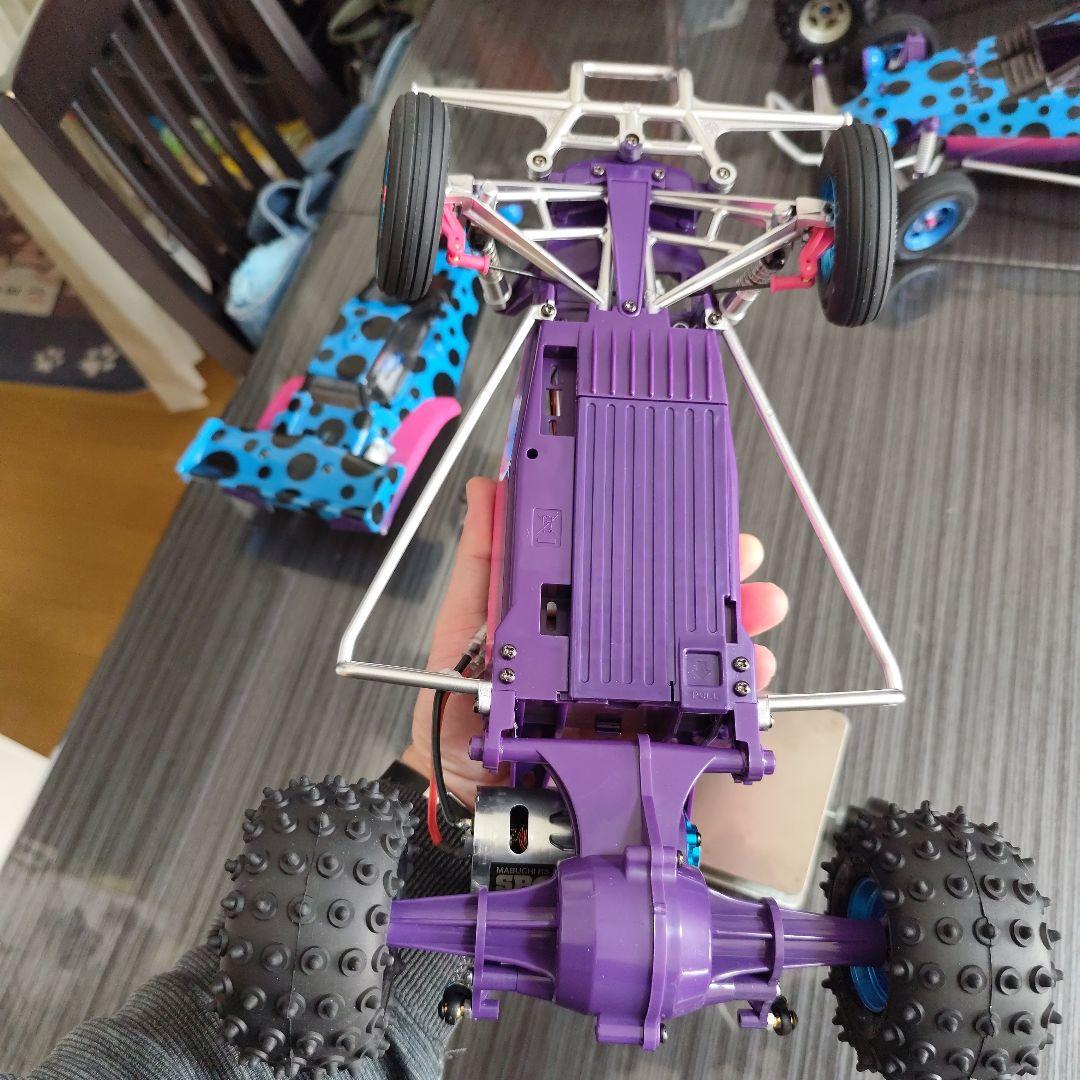 タミヤ 1/10JUNWATANABE 青・紫・黒の水玉模様 OP多数 値下げ！