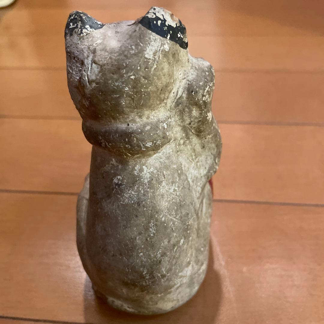 土人形　花巻人形　花巻土人形　猫　招き猫　江戸期