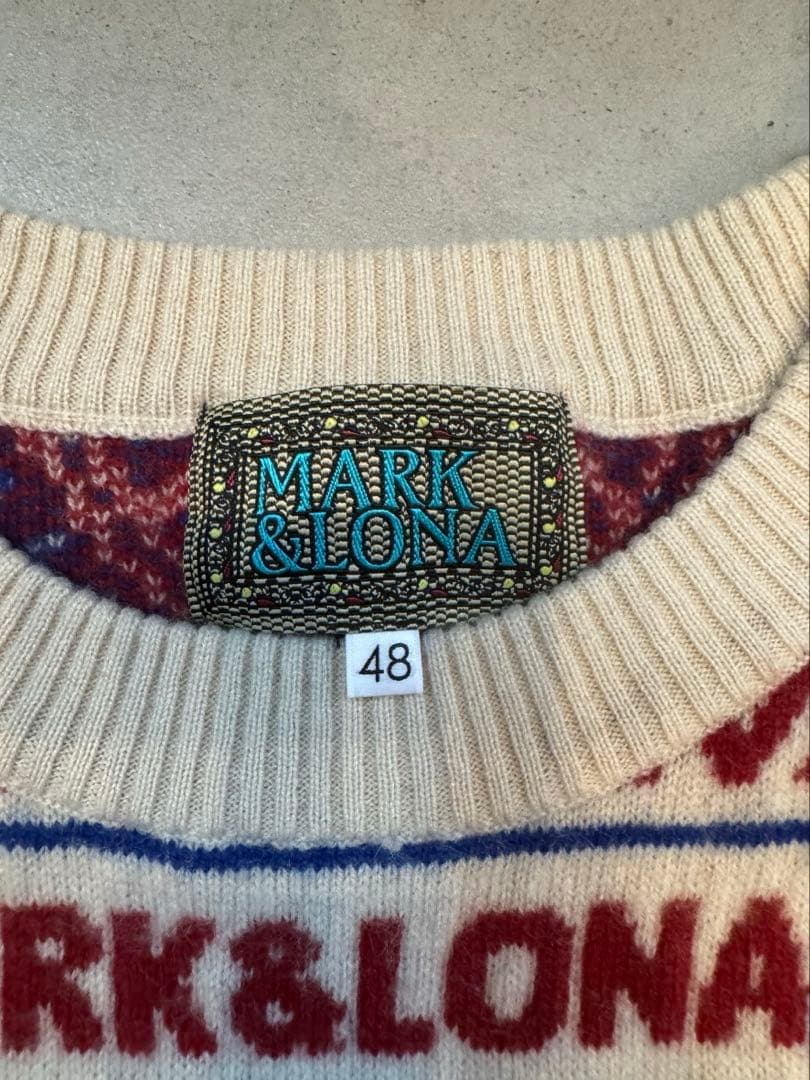 【美品】マークアンドロナ　カシミアニット　48(Ｌ)