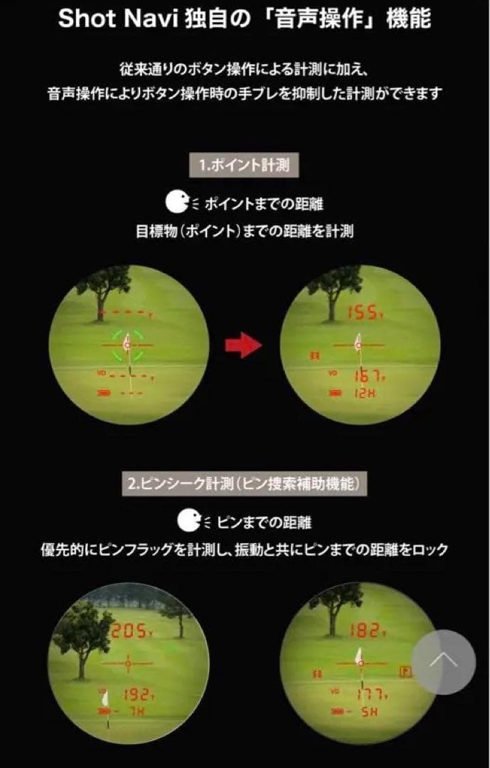 【新品・未使用】ショットナビ　ボイスレーザーGR LEO ブラック