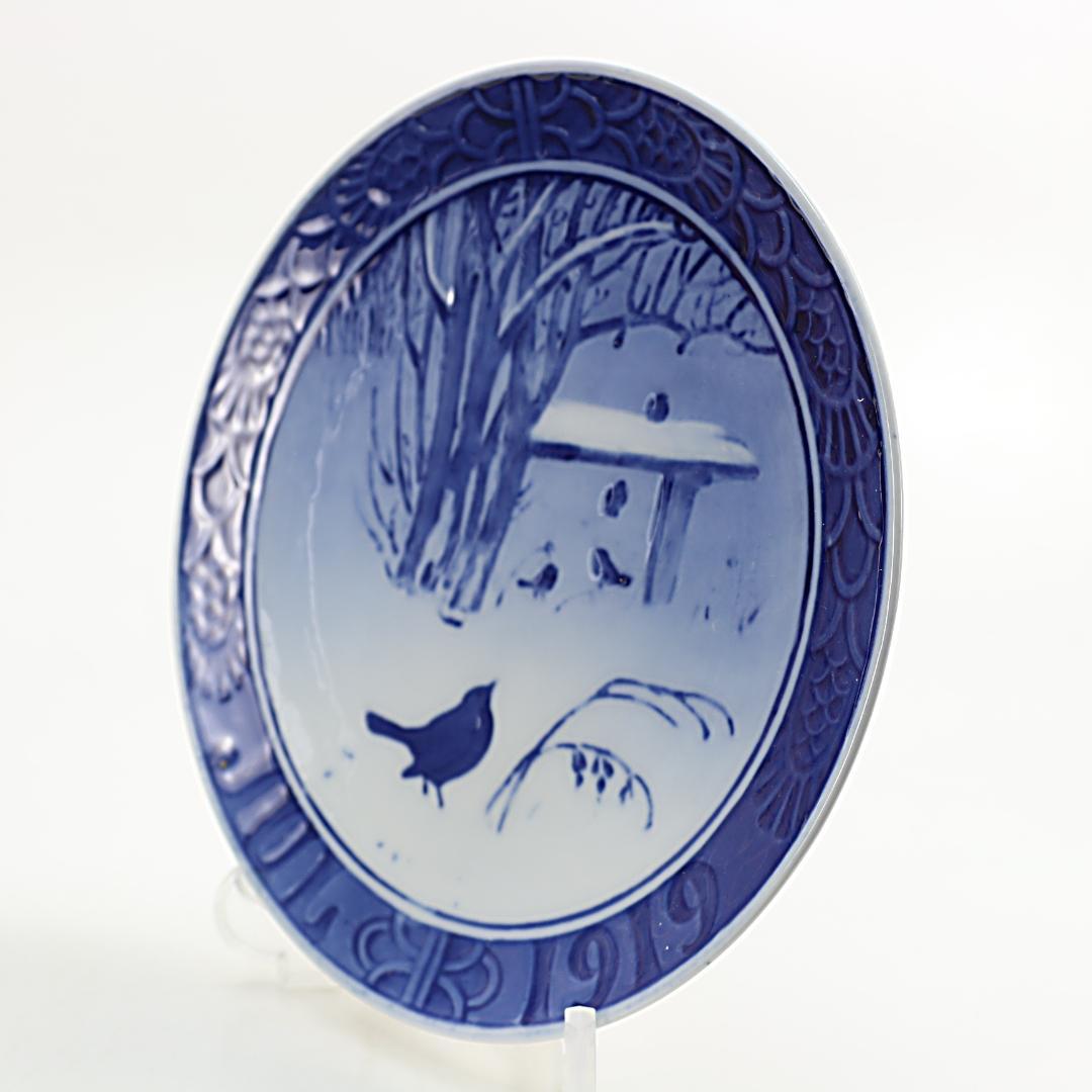 1919年「雪に覆われた庭の小鳥たち」 イヤープレート ロイヤルコペンハーゲン