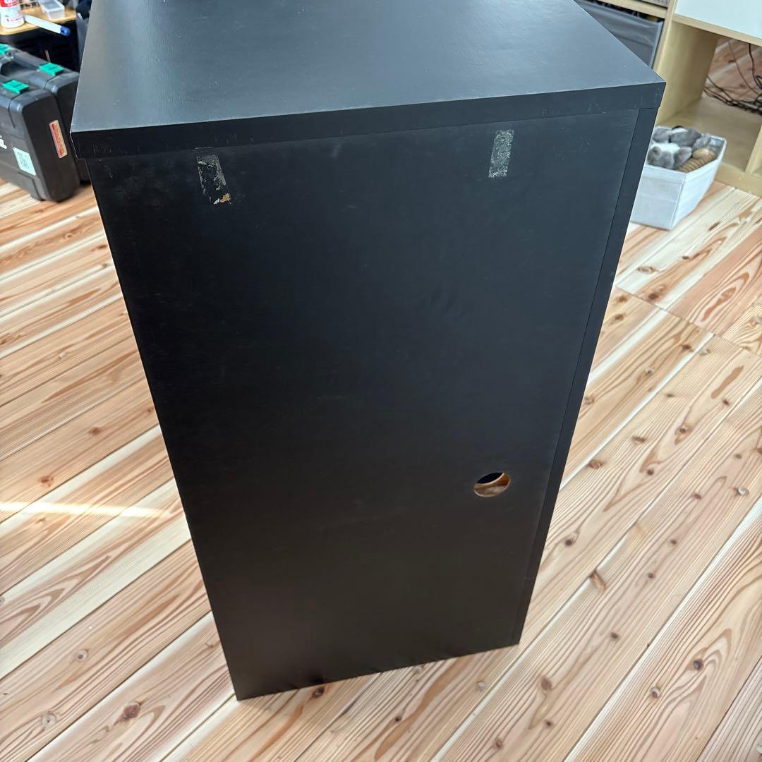 DJ機材用 黒の木製テーブル　ターンテーブル台　レジカウンター　中古