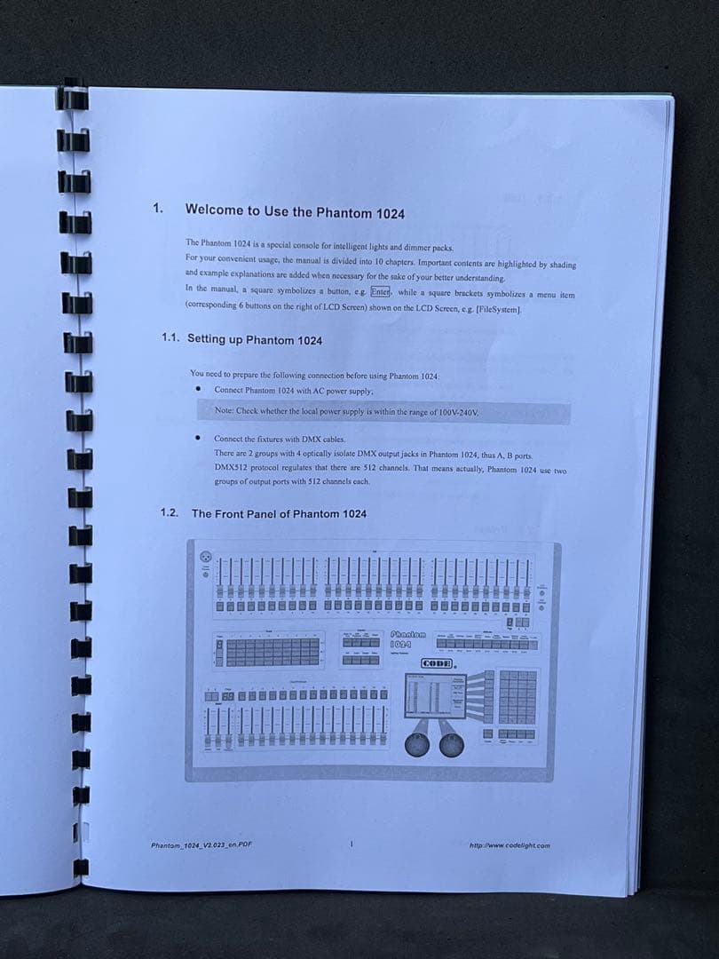 照明舞台機材Phantom 1024 ライティングコントローラー　※ジャンク品