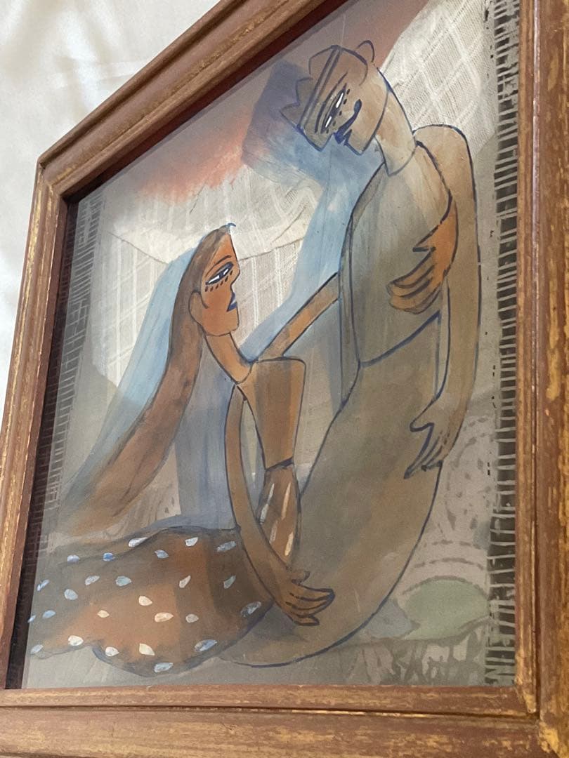 Shubha Gokhale (1959~)コラージュアート「Couple」真作