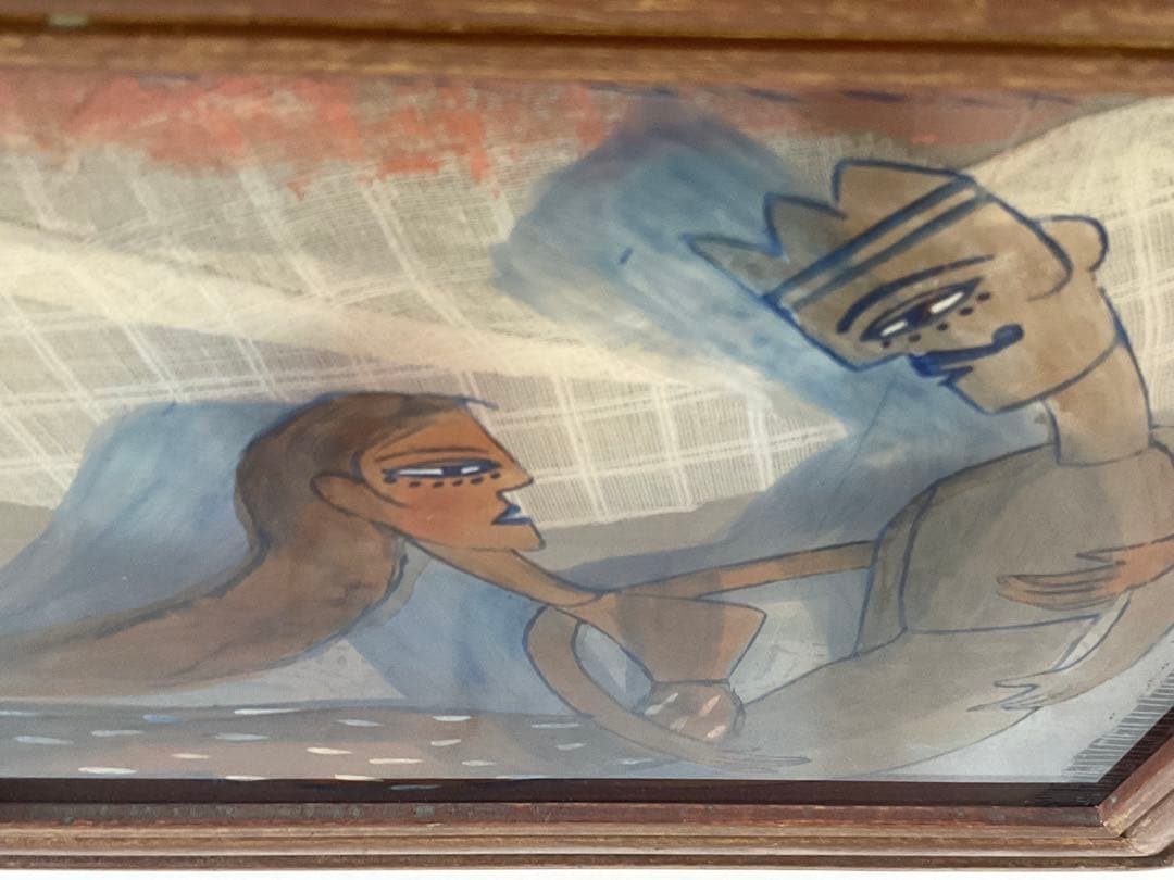 Shubha Gokhale (1959~)コラージュアート「Couple」真作