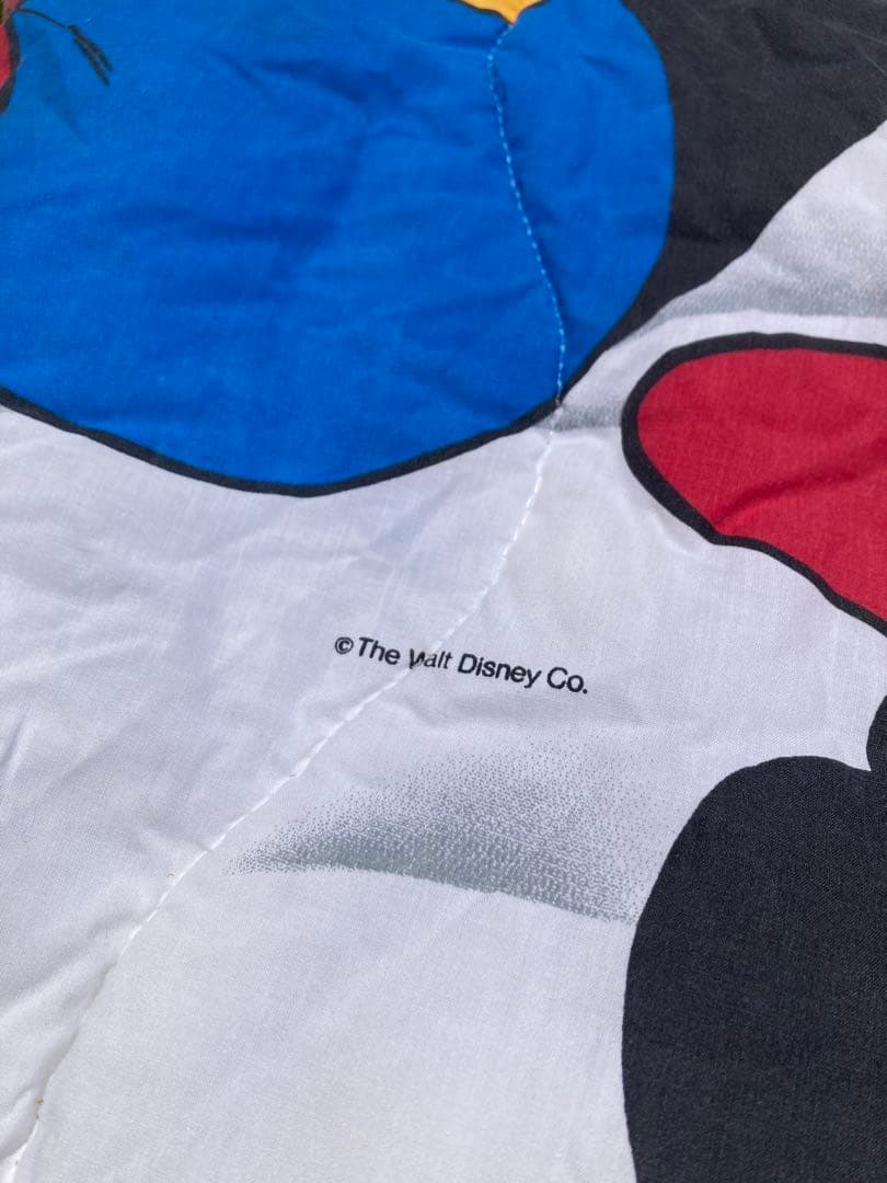 USA ビンテージ ディズニー ミッキーマウス ミニー　ベッドキルト キャンプ