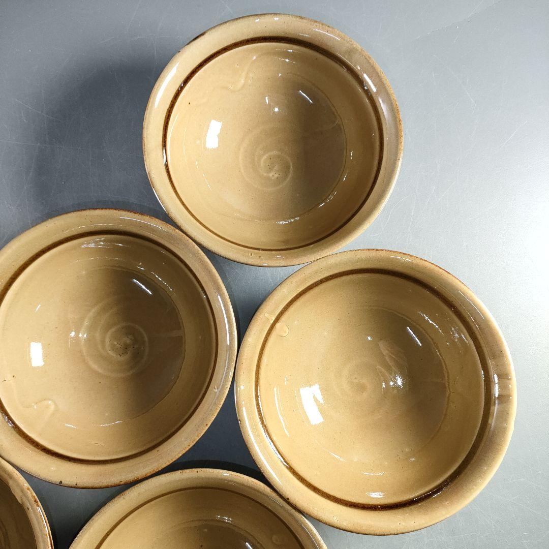 A1381-3/美濃焼/水野裕巳/魯山人写し三島風茶碗5客/共箱/茶器/懐石道具