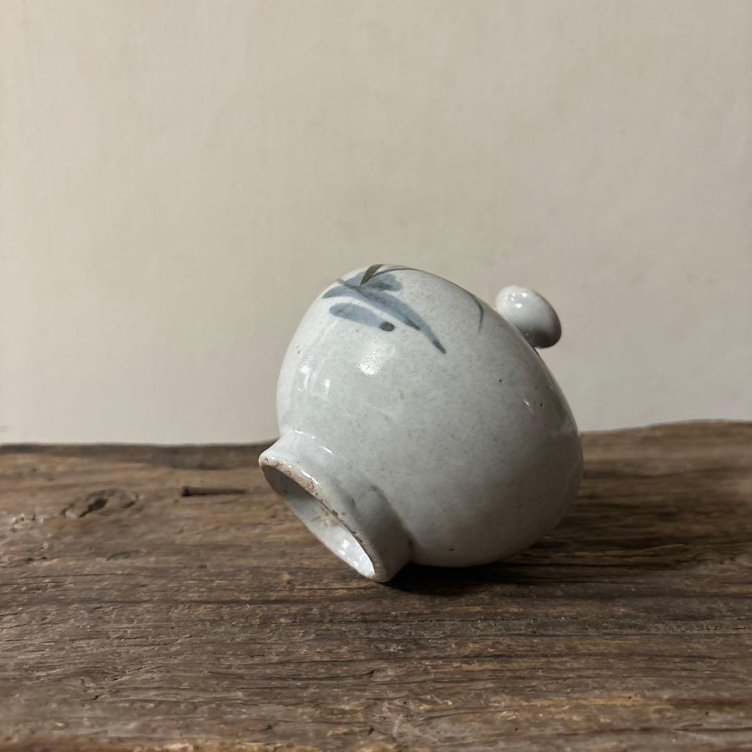 古伊万里染付油壷　②江戸時代　骨董　民芸　古道具　アンティーク検:白洲正子　李朝