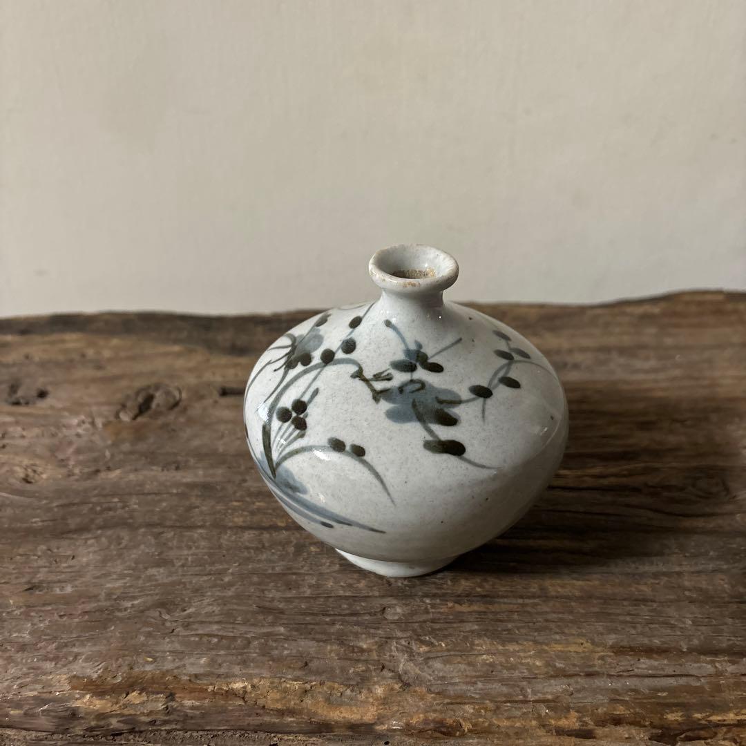 古伊万里染付油壷　②江戸時代　骨董　民芸　古道具　アンティーク検:白洲正子　李朝