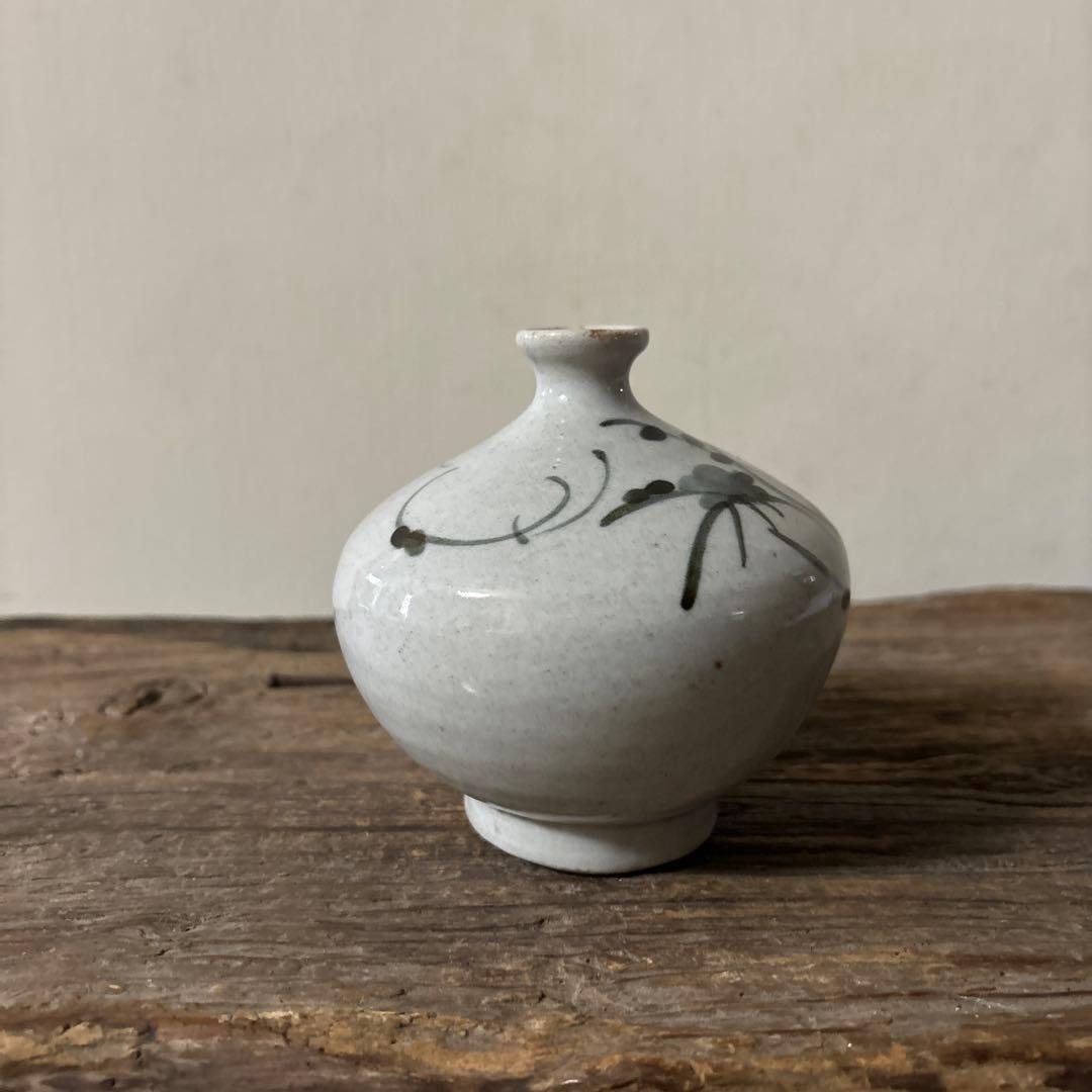 古伊万里染付油壷　②江戸時代　骨董　民芸　古道具　アンティーク検:白洲正子　李朝