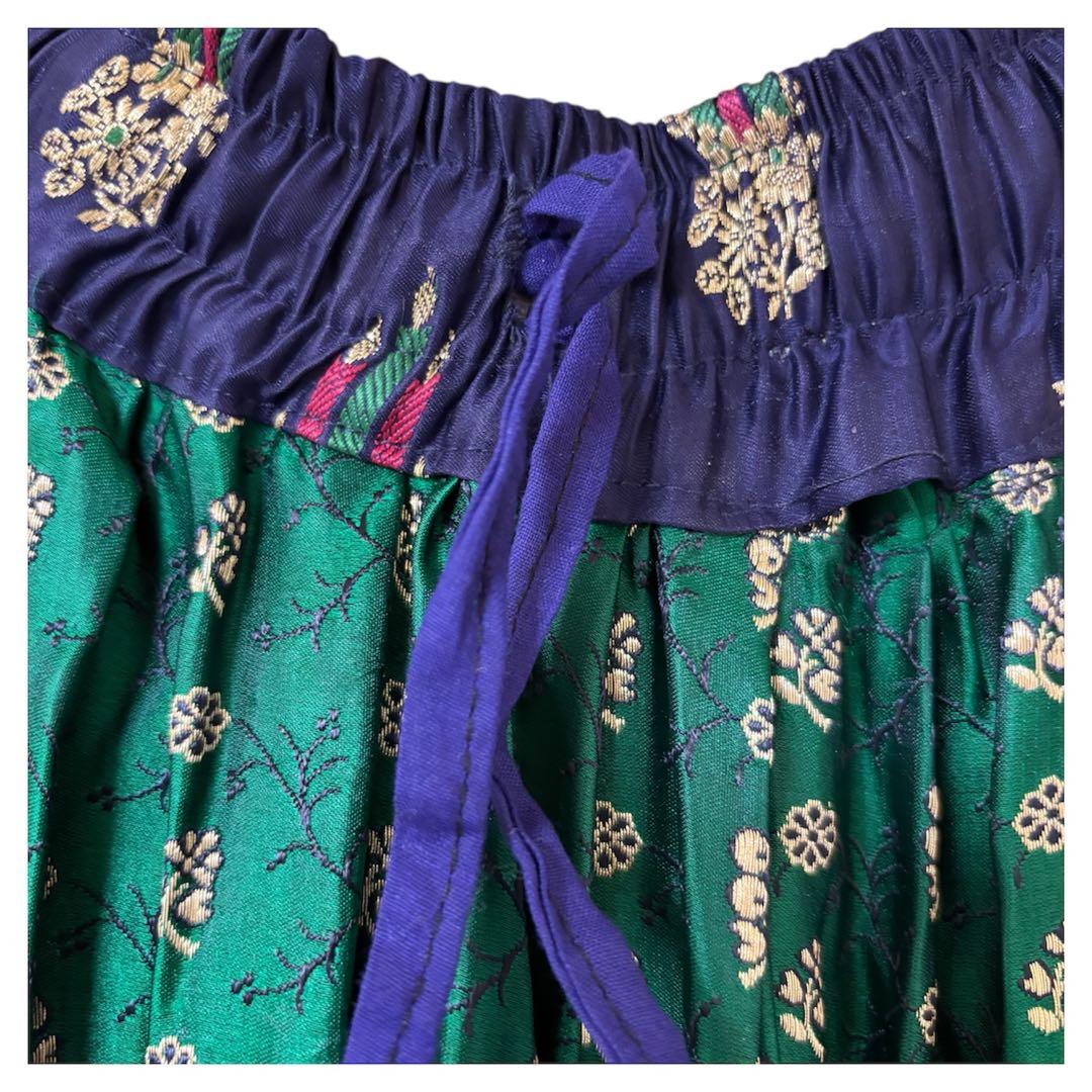 ベリーダンス インド舞踊 ジプシースカート 全円ロングフレア 裾 ダンス衣装