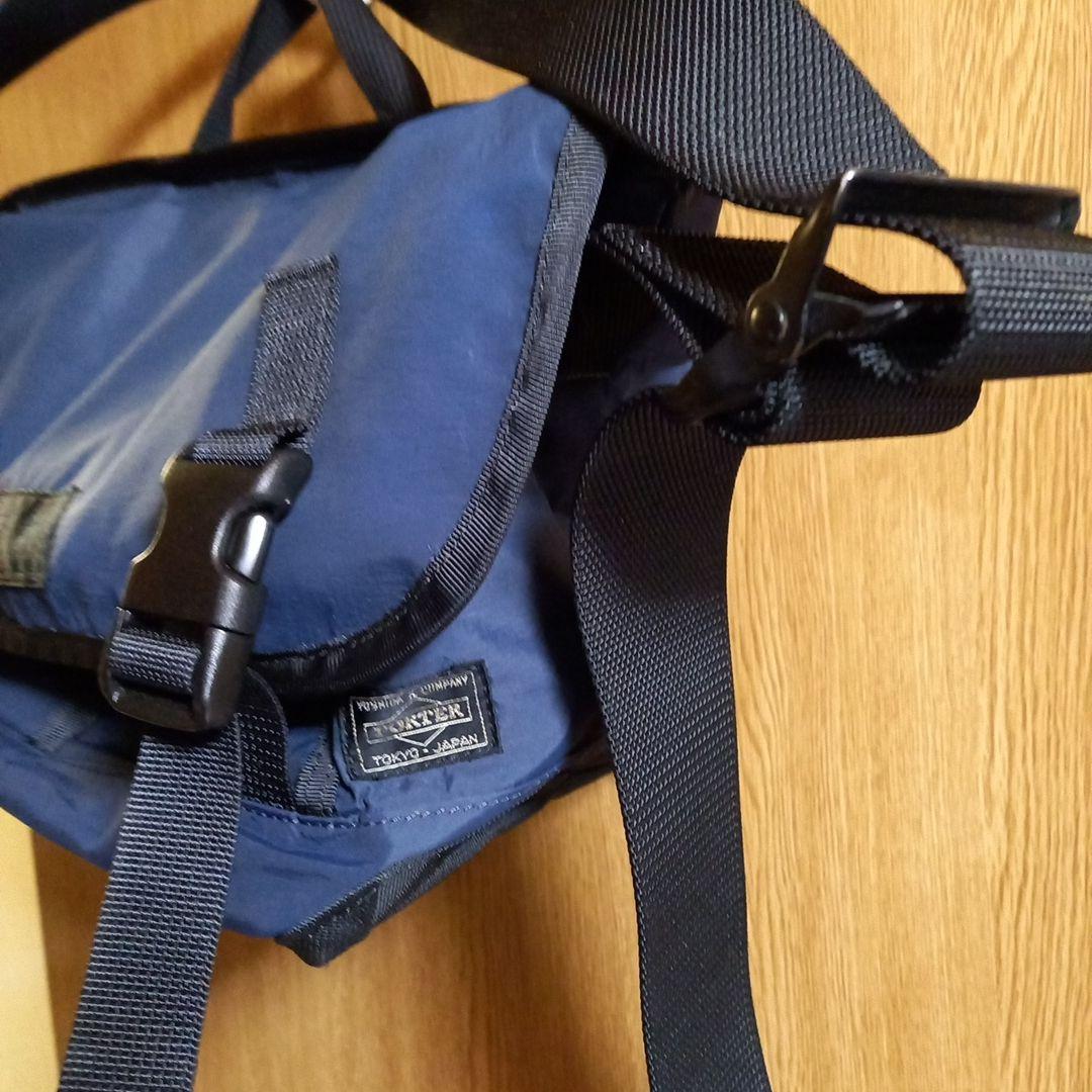 (超レア物) STUSSY × PORTER メッセンジャーバッグ ネイビー