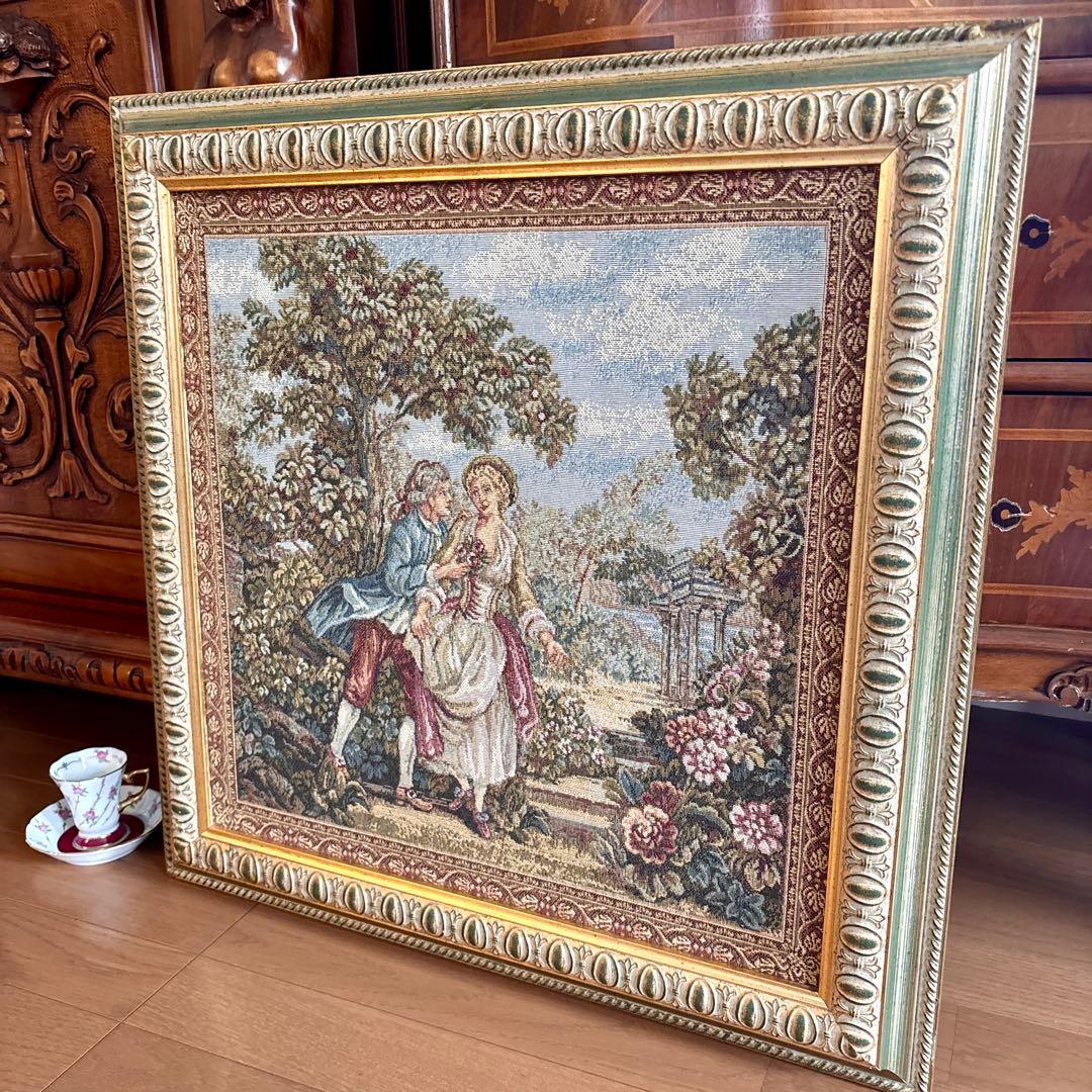 イタリア製　ゴブラン織　絵画