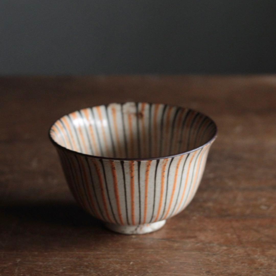 瀬戸 麦藁手 茶碗 江戸後期 茶道具 古美術 古道具 アンティーク
