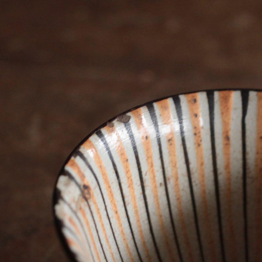 瀬戸 麦藁手 茶碗 江戸後期 茶道具 古美術 古道具 アンティーク