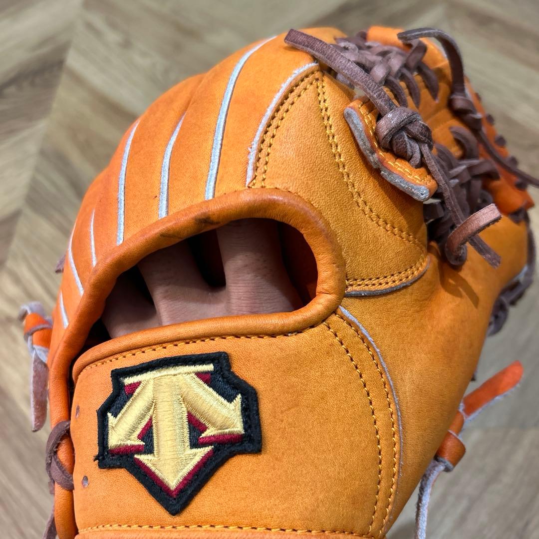 デサント　練習グラブ　トレーニンググラブ　オレンジ　日本製　硬式　野球