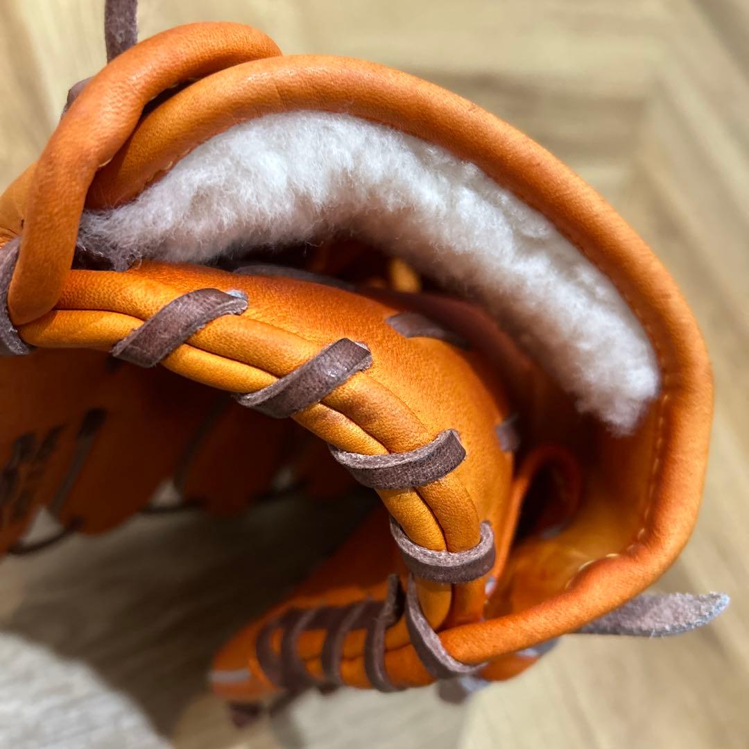 デサント　練習グラブ　トレーニンググラブ　オレンジ　日本製　硬式　野球