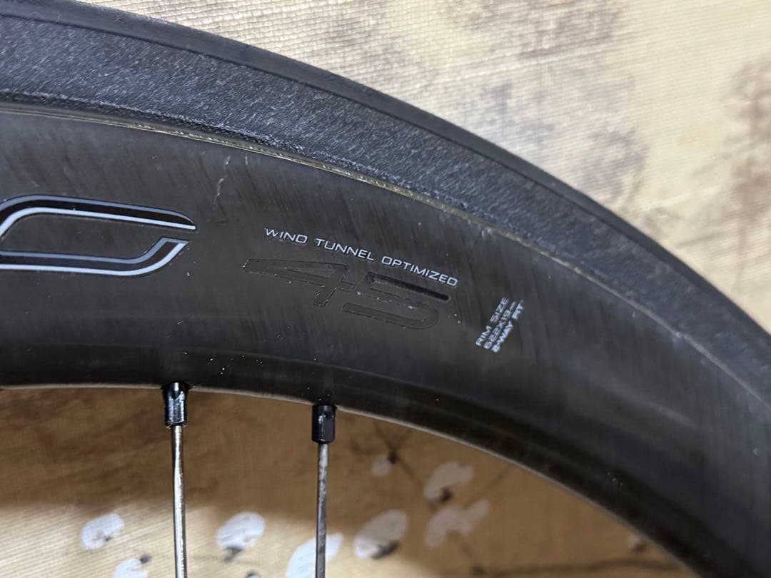 カンパニョーロ　ボーラwto45 disc 前後ホイールのみ　カーボンホイール