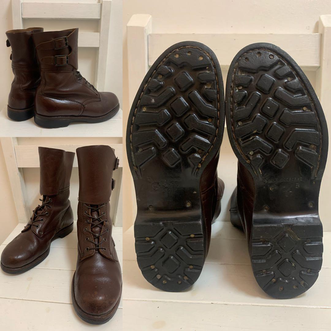 Poland VINTAGE 80s ポーランド軍 ミリタリーブーツ ブラウン
