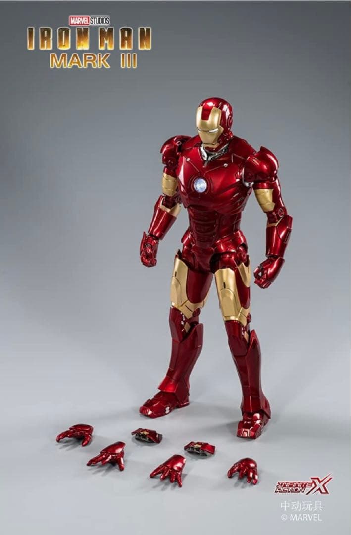 中动玩具 1/5 IRON MAN MK3 アクションフィギュア 発光機能付き