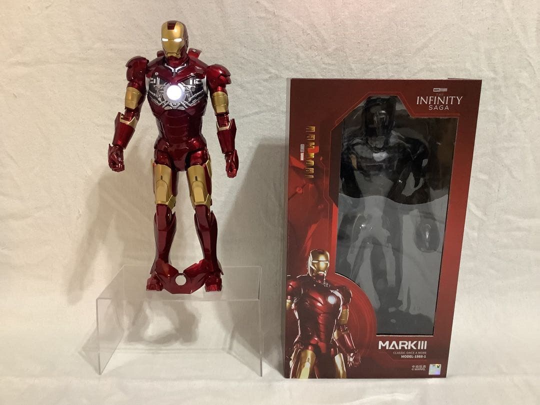 中动玩具 1/5 IRON MAN MK3 アクションフィギュア 発光機能付き