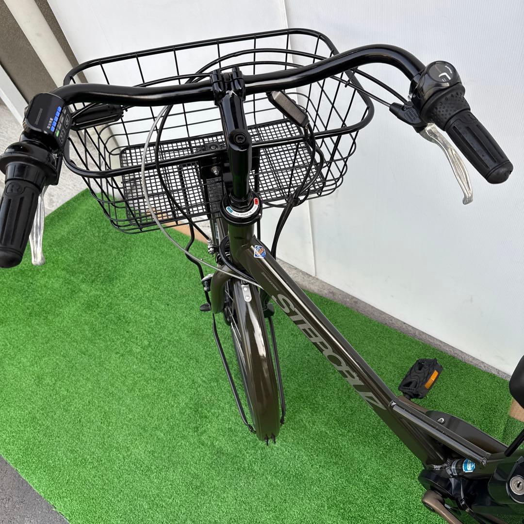ブリヂストンSTEPCRUZアルベルト新型電動アシスト自転車26インチ グリーン
