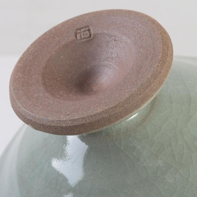 和食器　忍冬庵　佐藤和子作　朝鮮唐津　青磁　手鉢　五客　共箱　V　9845A