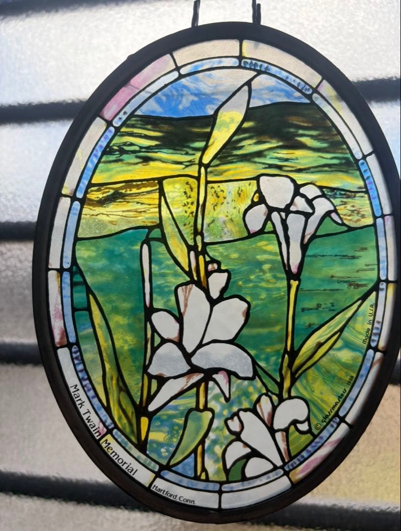 レア ルイスティファニー 百合　ユリ　ステンドグラス