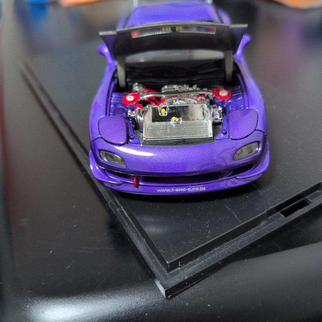 パープル FD3S RX-7 完成模型　点灯あり