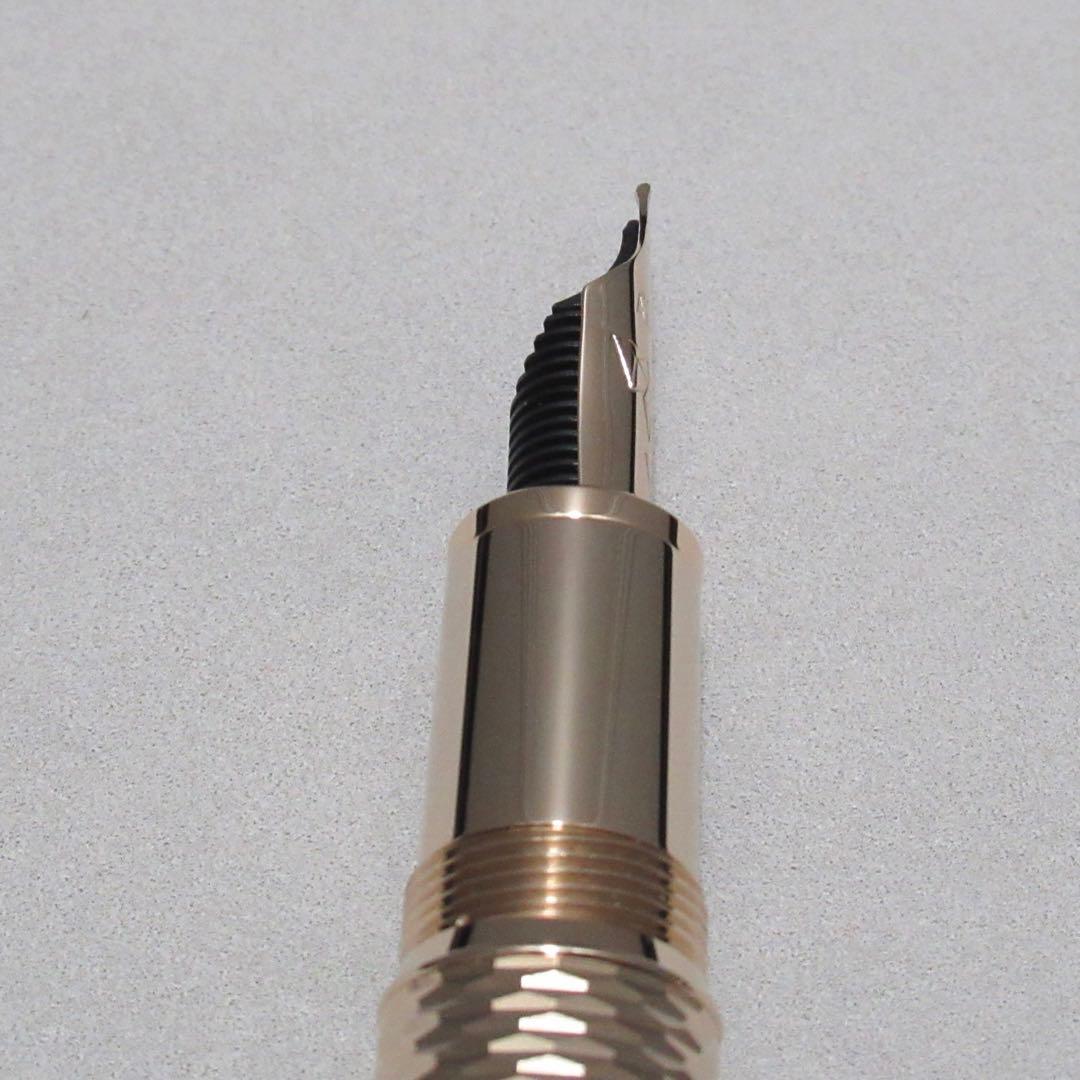 モンブラン 万年筆 146 ソリテール ジオメトリー シグニチャーゴールド