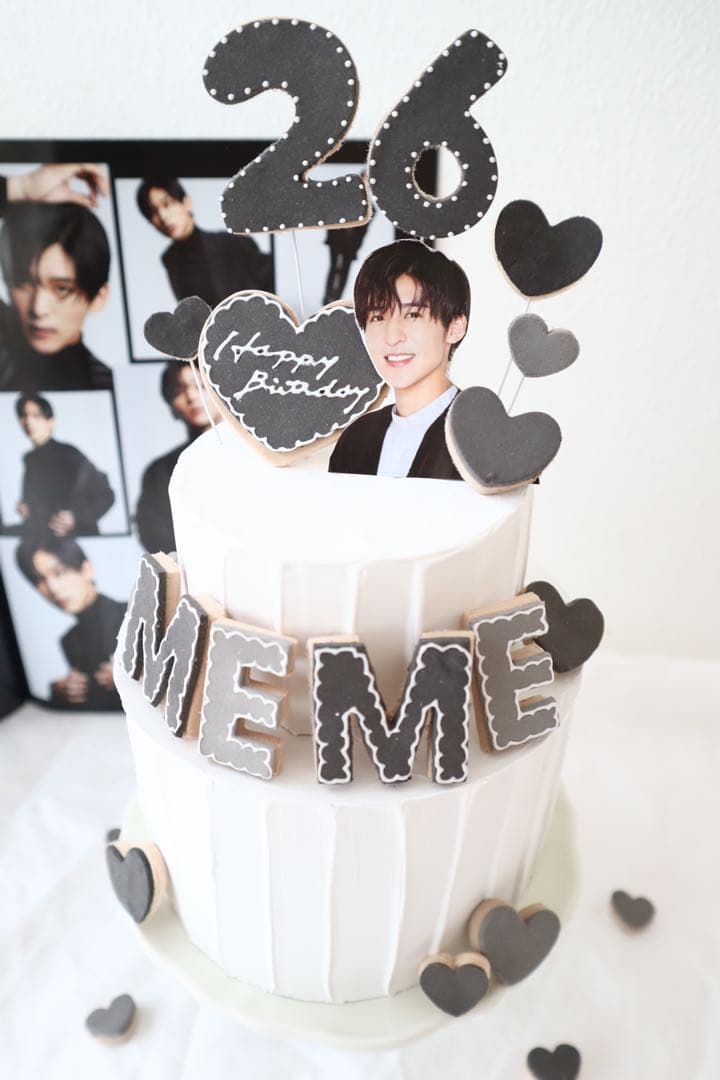 ハンドメイド☆オーダーページ　アイシングクッキー 風ケーキトッパー　推しケーキ