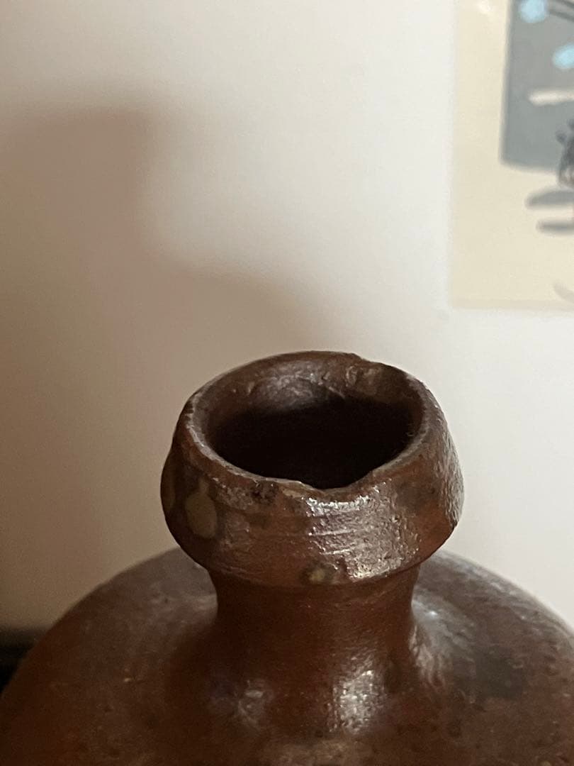 古備前　人形徳利　大黒天　福禄寿　在銘　花瓶