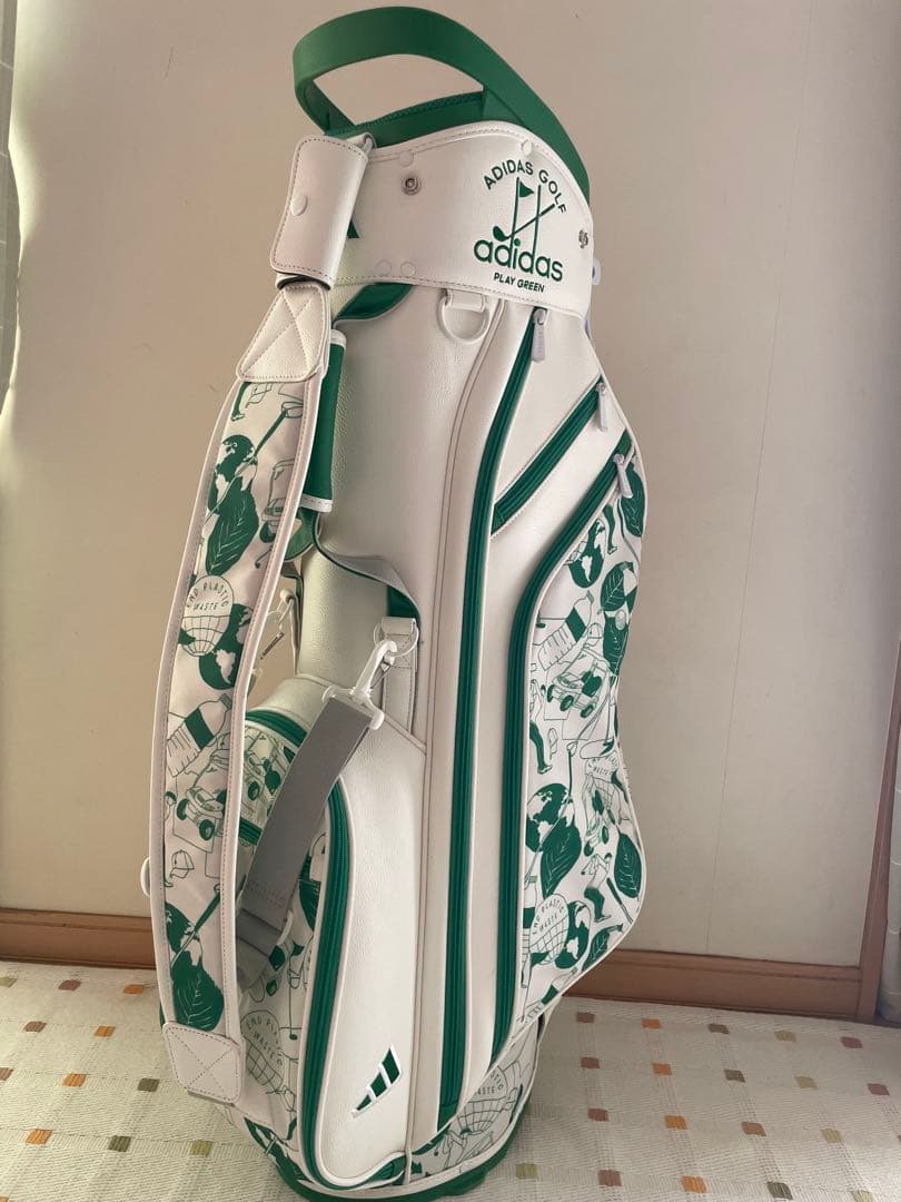 adidas キャディバッグ ホワイト グリーン