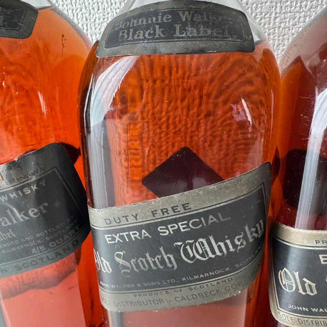 未開封 Johnnie Walker Black Label 白紋章 古酒　3本
