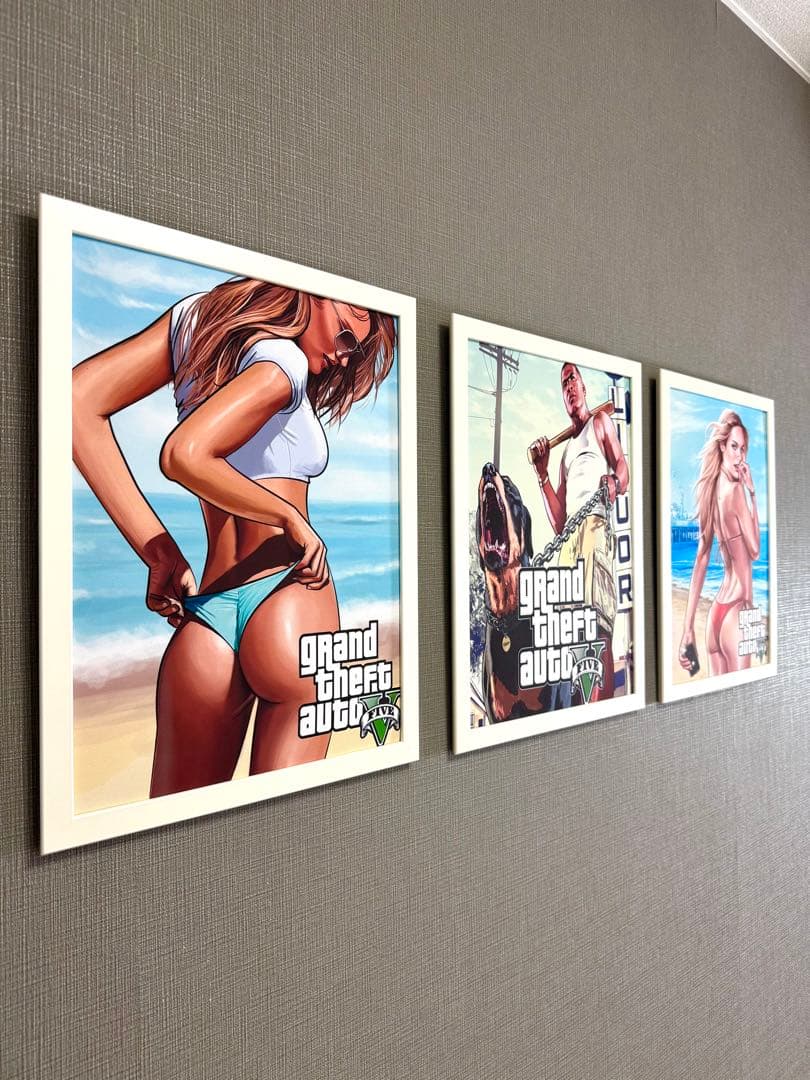 No.275フレーム付きキャンバスアート　アートポスター　GTA5 グラセフ