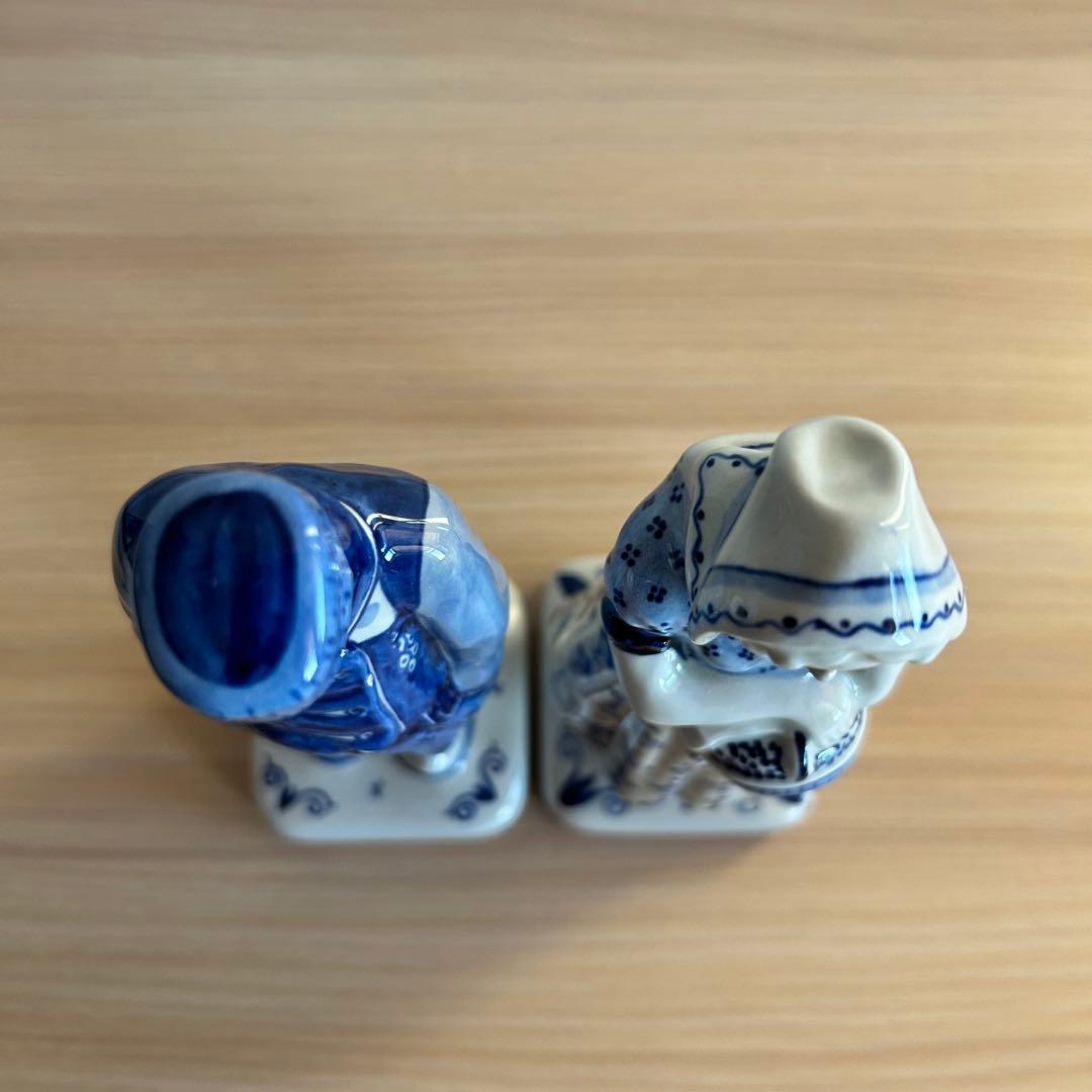 オランダ製 DELFT ロイヤルデルフト　ファーマーと妻　フィギュリン