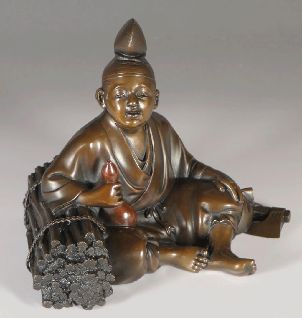 AKIKO　　銅器置物 養老乃瀧伝説 養老の滝