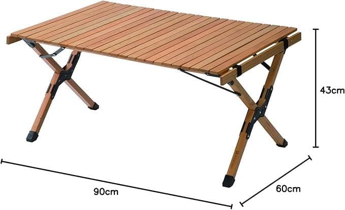 ハイランダー(Hilander) ウッドロールトップテーブル 90×60cm