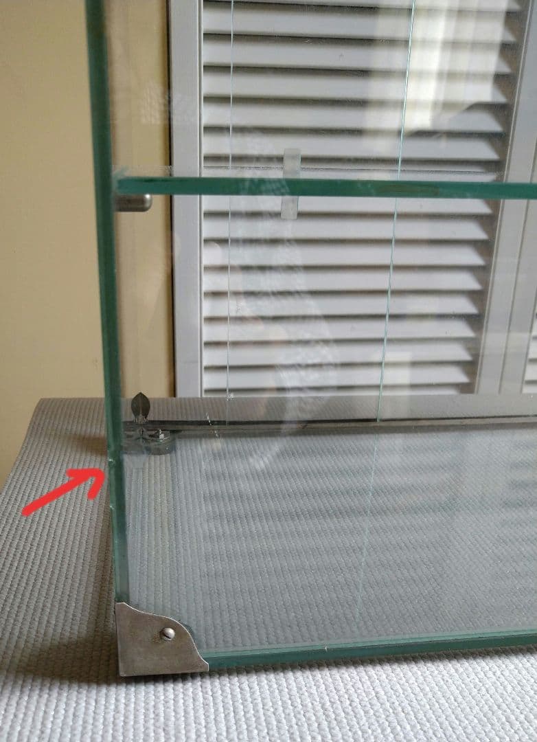 （ameo）古いガラスケース 小型 ショーケース 2段ラック 当時物