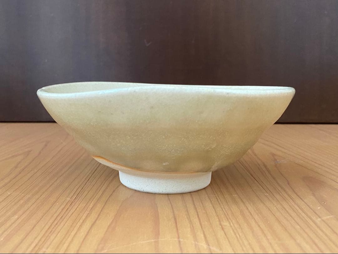 黄瀬戸 夏茶碗 永野小八作 未使用 共箱 茶道具 抹茶腕