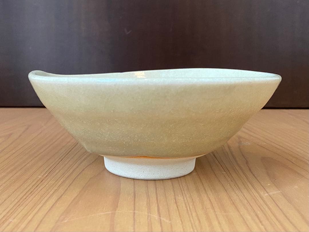 黄瀬戸 夏茶碗 永野小八作 未使用 共箱 茶道具 抹茶腕