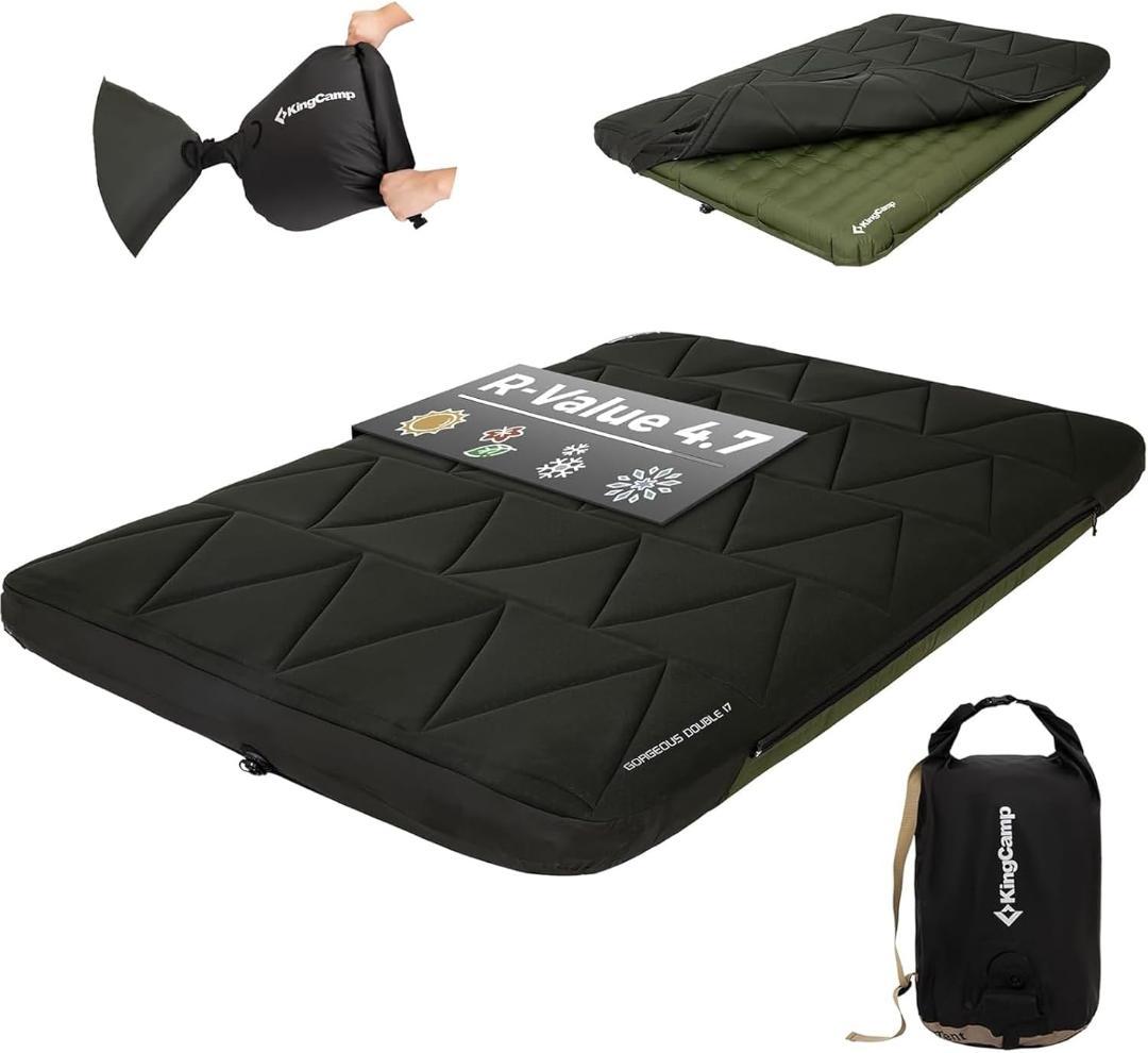 KingCamp インフレーターマット ダブル 17cm 超厚キャンプ用
