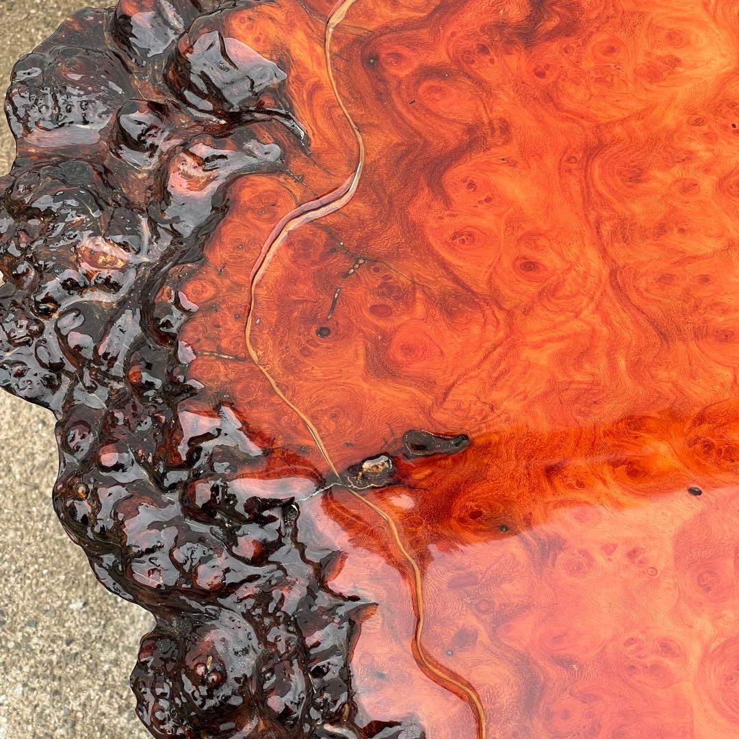 (未使用品) 木製円形座卓　花梨　テーブル　高級テーブル