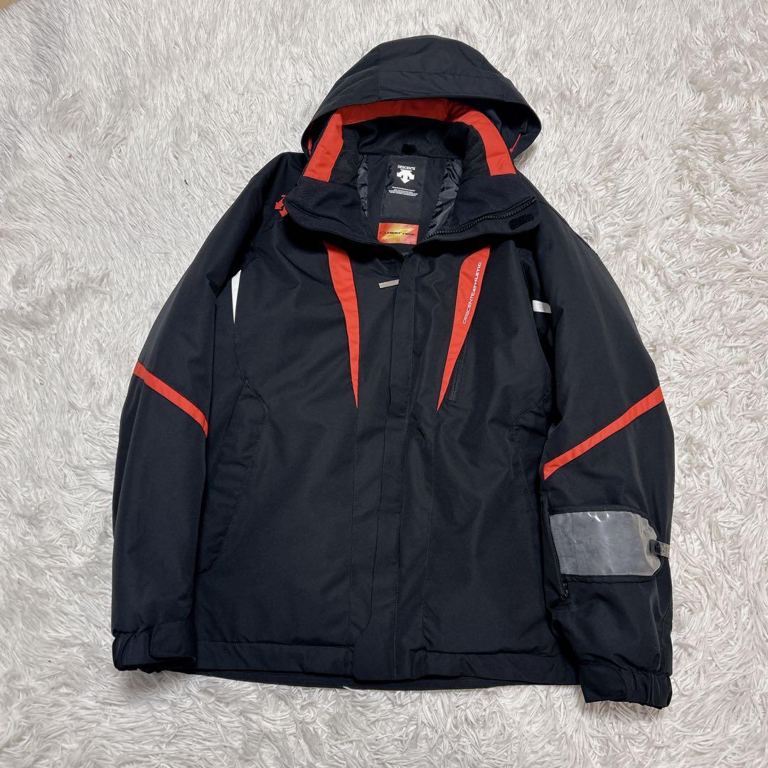 DESCENTE スキーウェア Lサイズ 黒/赤