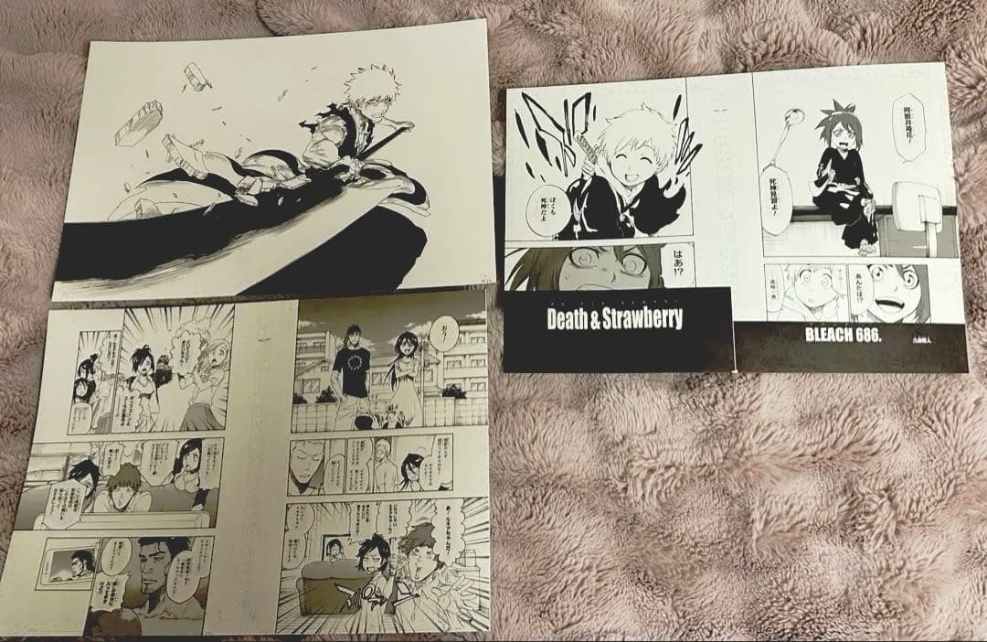 BLEACH 複製原稿 3枚＋ケース付 黒崎一護 朽木ルキア 希少