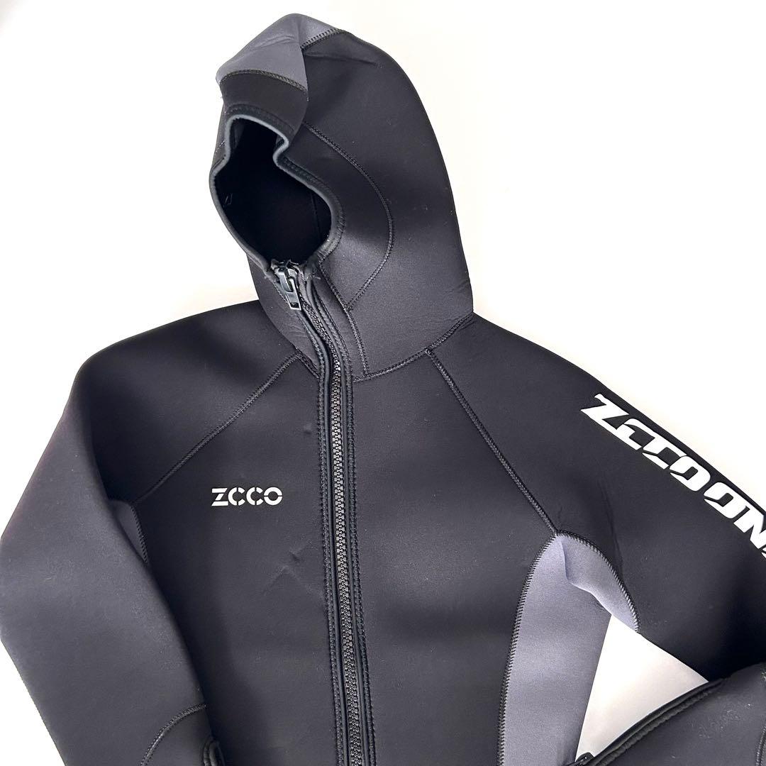 ZCCO フード付き ウェットスーツ フルスーツ 5mm メンズ L