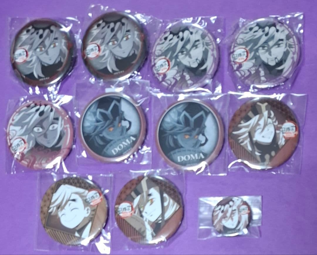 鬼滅の刃 ufotable ダイニング　 くじ 景品 缶バッジ 11点 童磨