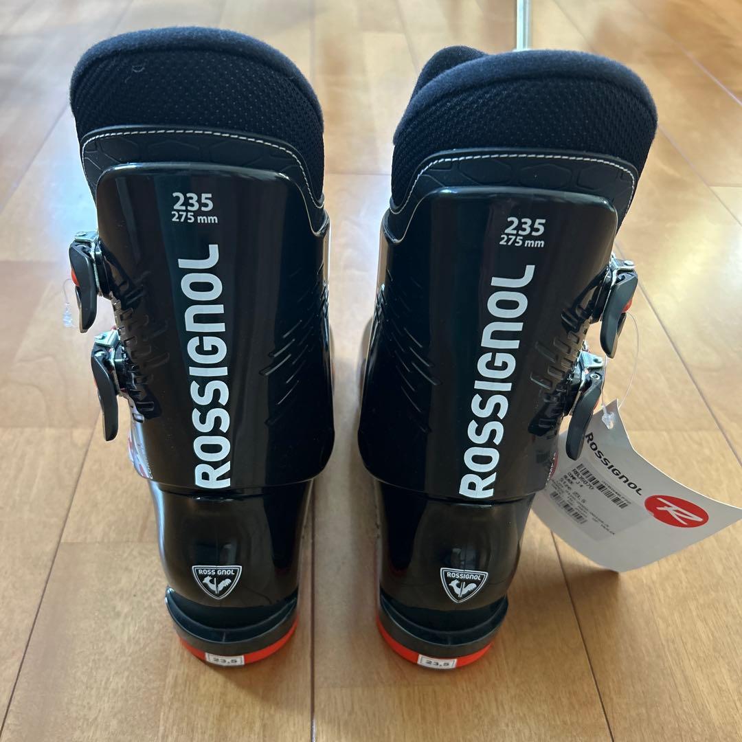 新品！タグ付き！ロシニョール　 スキーブーツ 黒　赤　子供　23.5