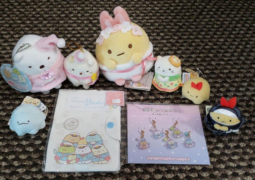 すみっコぐらし　てのり等グッズ９点セット　とかげ　しろくま　限定　郵便局　うさぎ